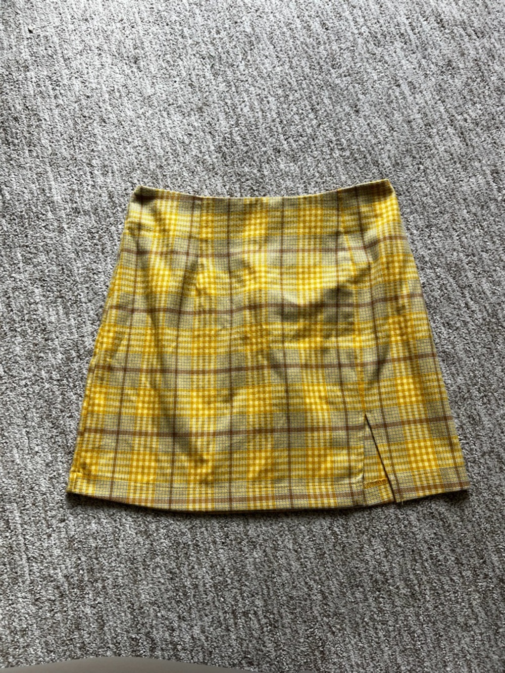 Wild Fable Yellow Plaid Mini Skirt
